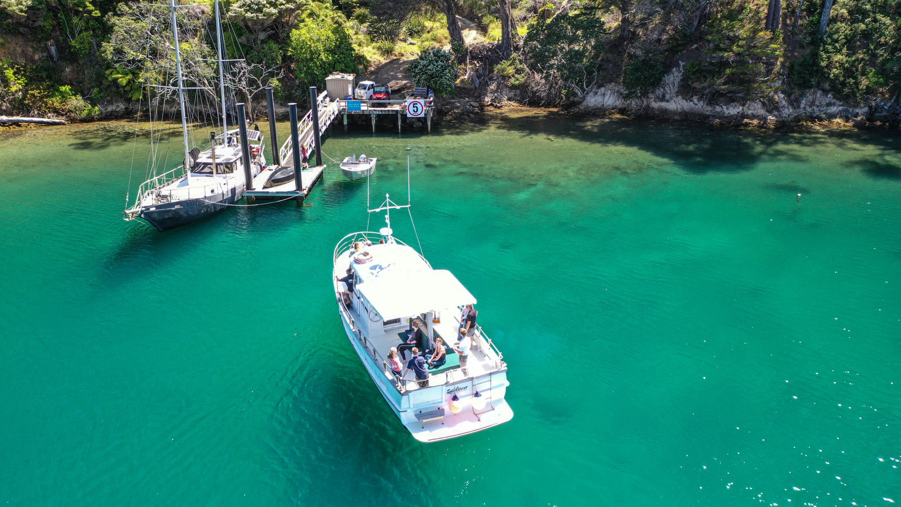 a small boat in a body of water